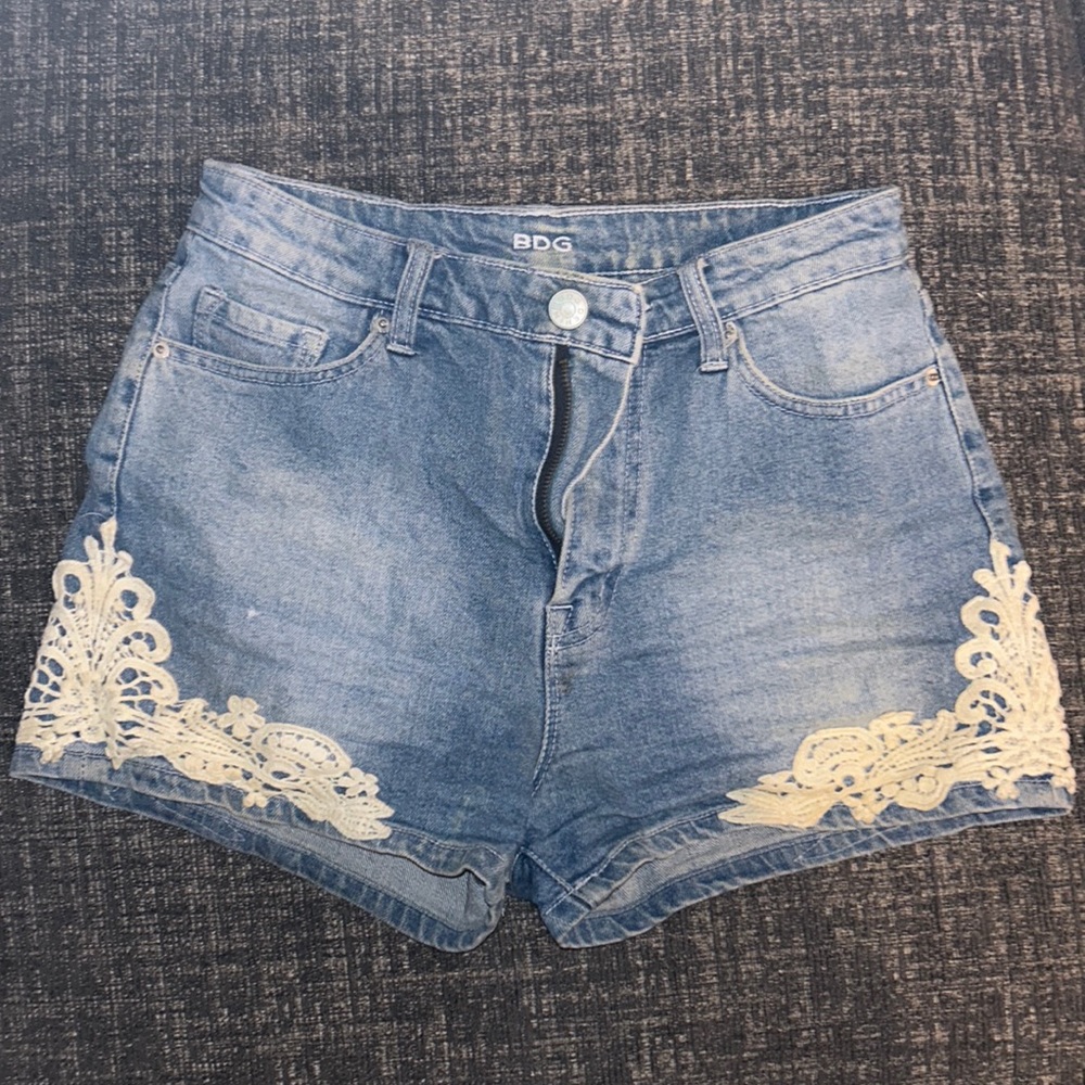 Urban outfitters BDG Crochet design denim shorts